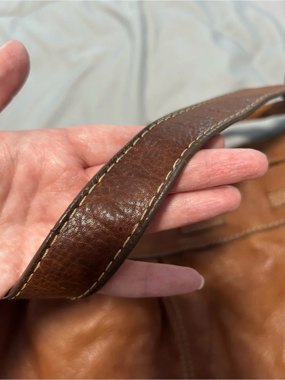 Fossil Brown Leather Slouchy Hobo Bag Purse